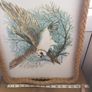 Large Vintage Basket weave melamine Tray barn owl print Cottage Core Image 8