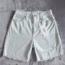 Calvin Klein Jeans W29 Pale Bluish Mint Distressed Mid Length Mom Shorts BNWT Image 2