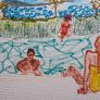 Original Art Original Drawing Holiday Art Coastal Aesthetic Image 3