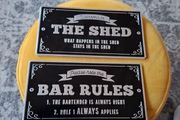 Hard plastic beer signs