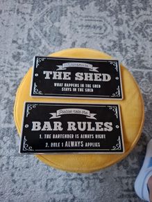 Hard plastic beer signs