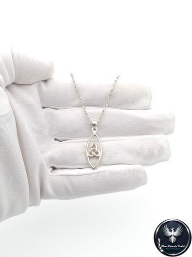 925 Vintage Sterling Silver Celtic Knot Necklace
