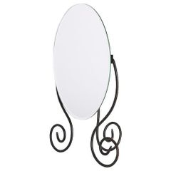 Vintage Ikea Myken Wrought Iron Freestanding Tabletop Mirror