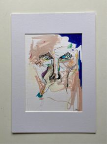Original art Abstract portrait pop art Art original Art portrait painting contemporary Irish Art abstract painting