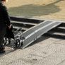 Wheelchair Ramp, 304.8 cm 363 kg Capacity, Non-Slip Aluminum Folding Threshold Ramp Image 5