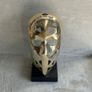 Mask Sculpture On Stand- Polished Bronze Image 7