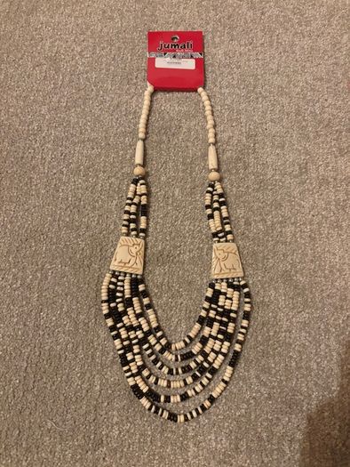Brand New South African Hand Carved Beaded Necklace