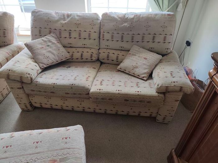 Casey's sofas x2 & pouffe FREE to take away