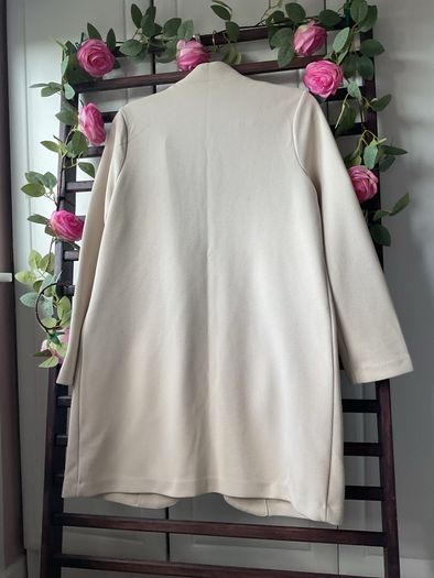 jacket beige longline marks & spencers size 8-10