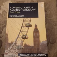 Constitutional & Administrative Law. Tenth Edition.  By Hilaire Barnett. Large Volume Paperback In Good Condition.