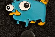 Perry the platypus, Pin back badge.