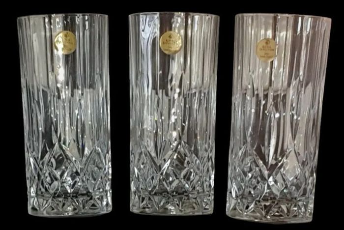 Royal Doulton 24% Lead Crystal Tumblers Trilogy