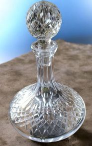 Vintage Waterford Crystal Lismore Large Ships Decanter Mint Gothic Mark