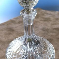 Vintage Waterford Crystal Lismore Large Ships Decanter Mint Gothic Mark