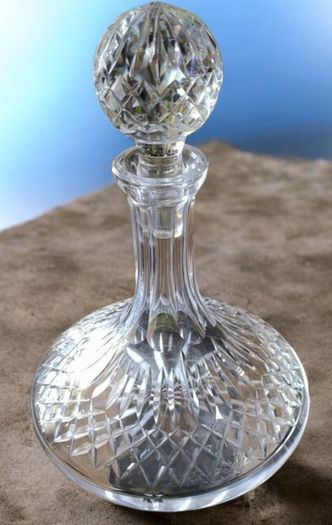 Vintage Waterford Crystal Lismore Large Ships Decanter Mint Gothic Mark