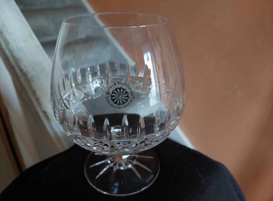 2 Galway Cut Crystal Brandy Glasses