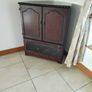 Television Unit - TV Wooden Corner Unit with folding doors & Pull Down Glass Cabinet Door - For Kitchen, Bedroom, Sitting, Lounge, Conservatory / Sun Room etc in your house Image 2