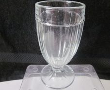 Vintage Flint Glass Goblet Vase 1940s