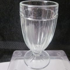 Vintage Flint Glass Goblet Vase 1940s