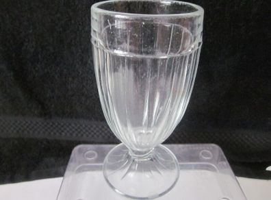 Vintage Flint Glass Goblet Vase 1940s