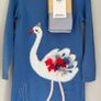 Marks & Spencer light blue cotton dress with matching tights Dress dress Age 3-4 BNWT Image 4