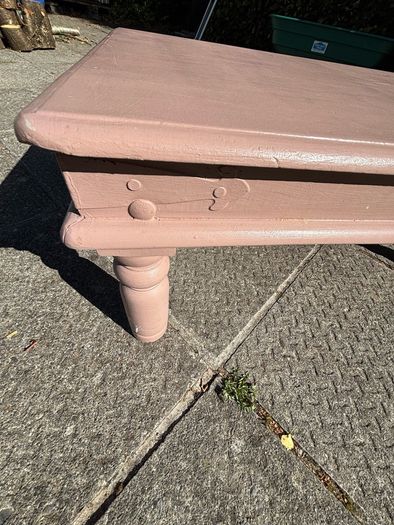 Solid wood painted coffee table