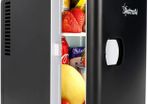 _2-in-1 Mini Fridge, 4 Litres, with Cooling and Heating Function, 12 Volts using Cigarette Lighter and 230 Volts Socket for Cars, Offices and Dorms.