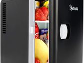_2-in-1 Mini Fridge, 4 Litres, with Cooling and Heating Function, 12 Volts using Cigarette Lighter and 230 Volts Socket for Cars, Offices and Dorms.