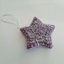 Lilac sequin star decoration Image 2