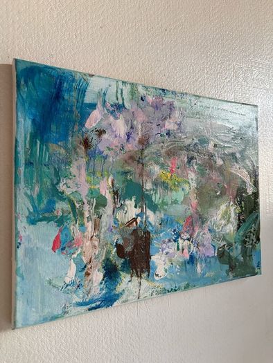 Original Art Original Landscape in Abstract Chateaux Chic