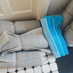 Foam roll and packing peanets