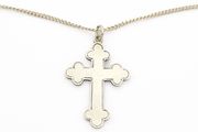 Signed British Sterling Silver Cross On 925 Chain