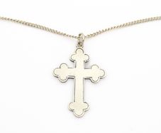 Signed British Sterling Silver Cross On 925 Chain