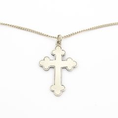 Signed British Sterling Silver Cross On 925 Chain