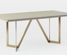 West Elm concrete dining table