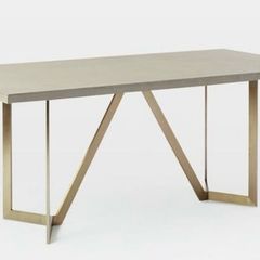 West Elm concrete dining table