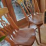 Set of Four Solid Oak Dining Chairs Image 3