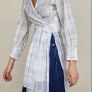 top Bnwt Zara long layering piece wrap style medium blouse /top Image 4