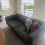 2 seater & 3/4 seater leather couch sofa Image 2