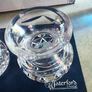 SET OF 2 BOXED Vintage Waterford Crystal Violet Vases. Image 6