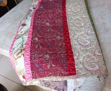 Patchwork  Style Multi Coloured  Double Bed Throw.  S. 200cm x 180cm