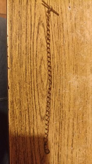 9ct gold t bar pocket watch chain