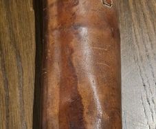 Leather Pouch Canister WWI?? For Binoculars? Thermos Flask? Huntsman Flask Case?