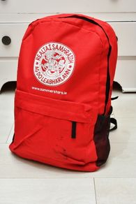 Red backpack