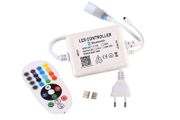 GreenSun LED Lighting Bluetooth Controller for LED Strips, 24 Buttons, IR Remote Control, 220 V Controller Control, Power Supply Plug Cable for RGB LED Strip Light