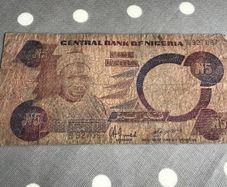 Rare Old Banknote- Nigeria 5 Naira