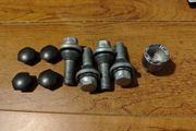 Volvo lock nuts with plastic caps