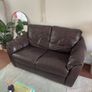 Leather couch comfortable with some marks Image 3