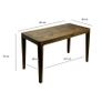 Dining Table Solid Wood Mango 120 x 60 cm Walnut Finish Rectangular Kitchen Table Image 3