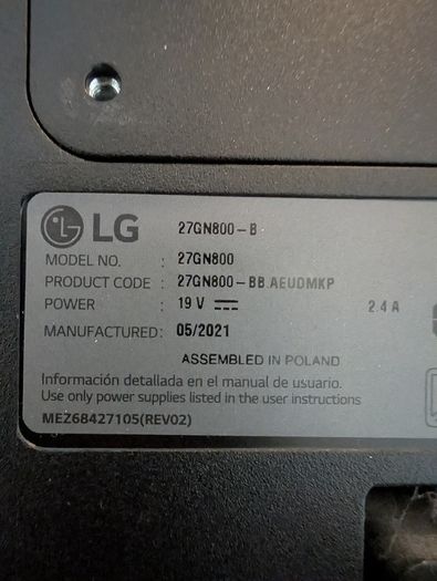 LG 27" 1440p 144Hz Monitor 27GN800